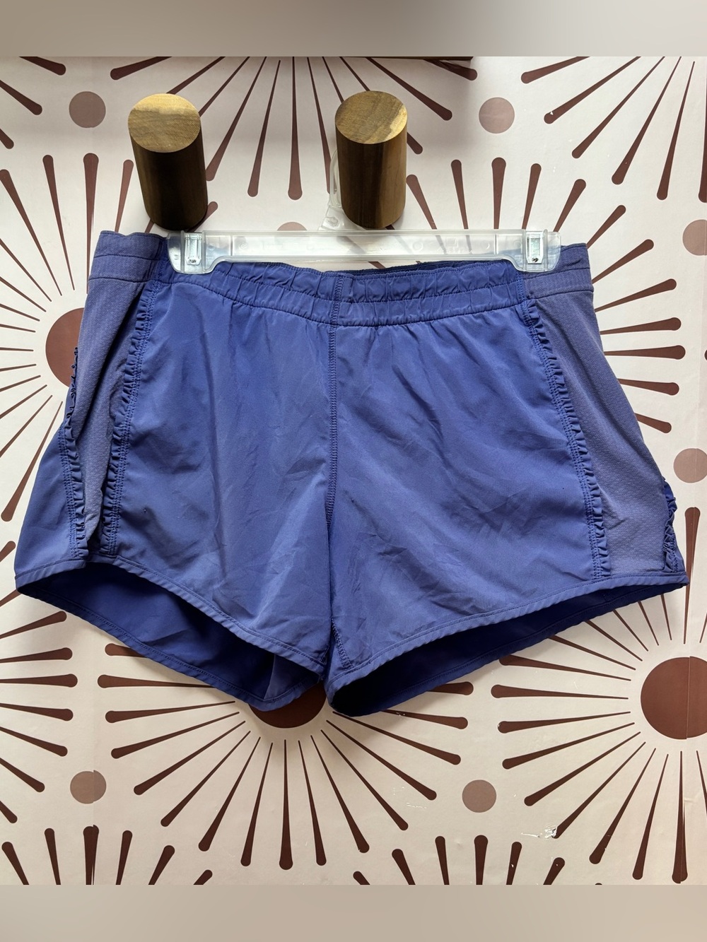 lululemon athletica Women’s Wild Indigo Ruffled Athletic Shorts - size unmarked - Picture 2 of 6